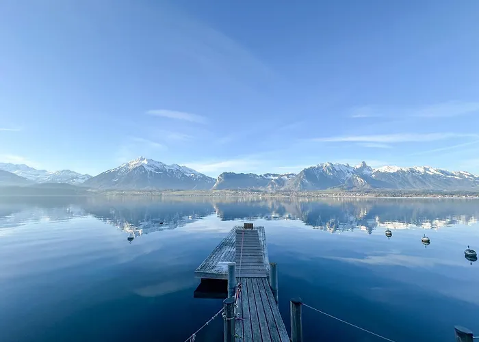 Haus Am See Lakefront Rooms On Lake Thun Self Check-In Digital Reception