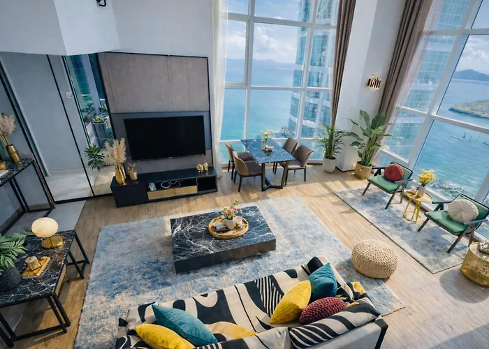 Sea View High Floor 2Br Duplex In Georgetown,Penang - Maritime Suite 2006