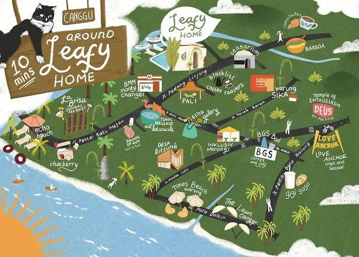 Leafy Home Canggu - 5 Mins Walk To Echo Beach
